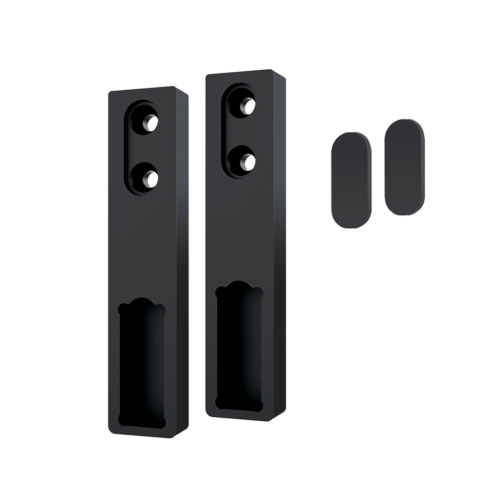 Фото Duslar Комплект держателей с заглушками для прямоугольных штанг NAPPA, POLA и REKS, черный