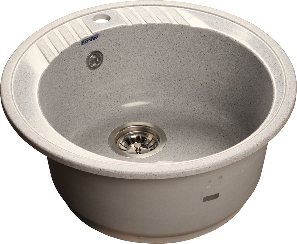 Фото Мраморная мойка GranFest RONDO 520 Серый