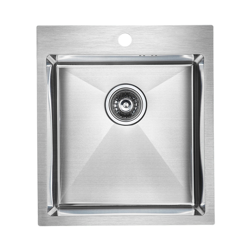 Фото Металлическая мойка Paulmark KRONER 45 PM214551-BS Брашированная сталь