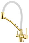 Превью картинка Смеситель для кухни Paulmark SIЕGEN Si213111-Gw Белый / золото #2