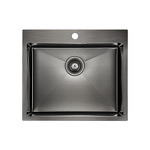 Превью картинка Металлическая мойка Paulmark KRONER 59 PM215951-GM Вороненая сталь GM #1