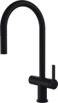Превью картинка Смеситель для кухни Rivelato ACIO U-обр.с выдвижной лейкой и краном питьевой воды D-35мм nero #1