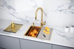 Превью картинка Металлическая мойка Paulmark NEXT-PRO 54 UNI PM705445-BG Брашированное золото BG #6
