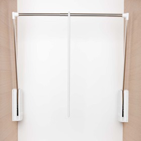 Картинка Servetto Телескопический пантограф SERVETTO для одежды, 2 шт., ширина 770-1200 мм, белый/хром