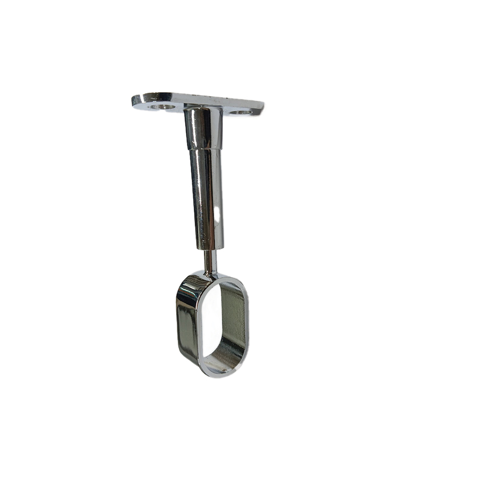 Фото Duslar Держатель проходной регулируемый для овальной штанги 30х15, крепление к полке, хром