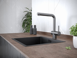 Превью картинка Смеситель для кухни Paulmark DOSSE Do214418-GM Вороненая сталь GM #3