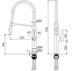Превью картинка Смеситель для кухни Paulmark BARREL Ba214029-BS брашированная сталь #12