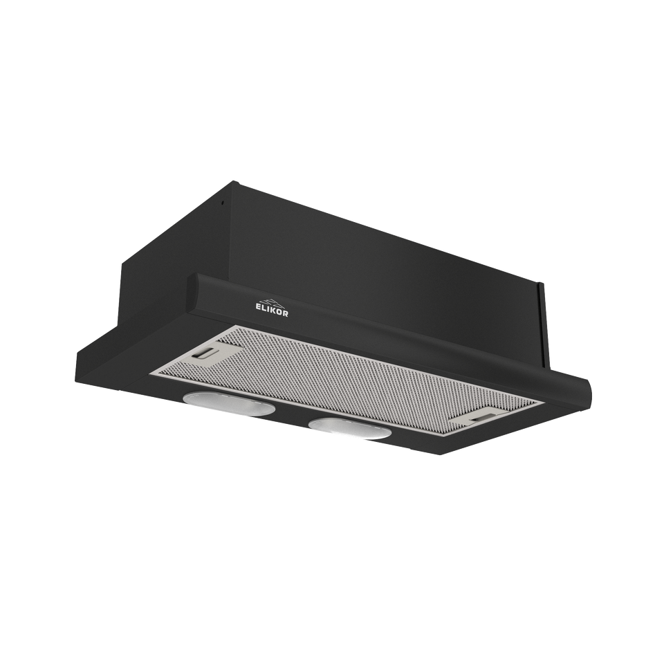 Фото Встраиваемая вытяжка Elikor Интегра 60П-400-В2Л черный/черн.
