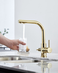 Превью картинка Смеситель для кухни Paulmark ESSEN Es213011 Es213011-G Золото G #10