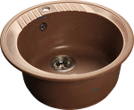 Превью картинка Мраморная мойка GranFest RONDO 520 Терракот #1