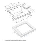 Превью картинка Кварцевая мойка Paulmark STEPIA 50 PM115051-BLM Черный #4