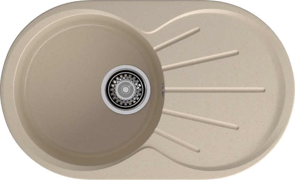 Фото Мраморная мойка GranFest RONDO 750L Кашемир