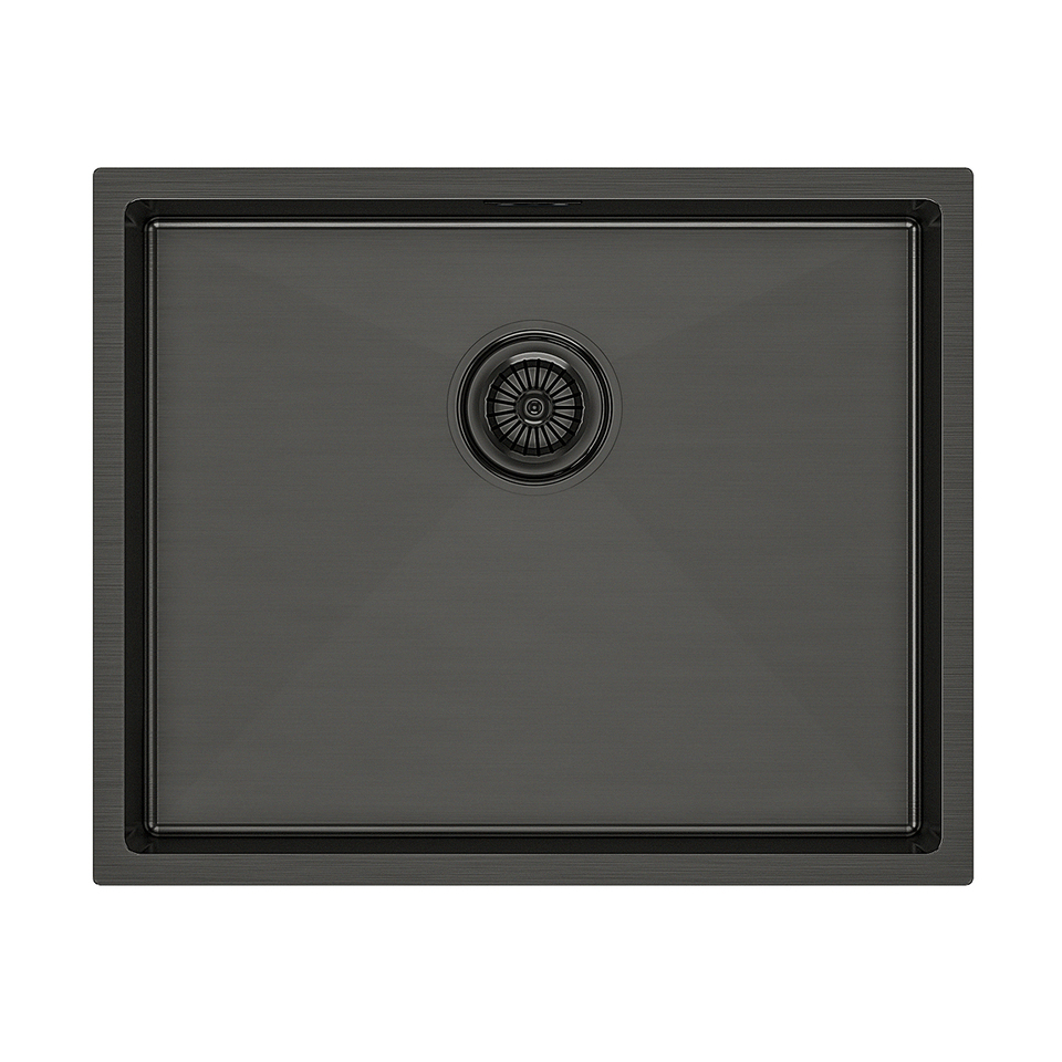 Фото Металлическая мойка Paulmark NEXT 54 UNI PM215444-GM Вороненая сталь GM