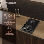 Превью картинка Газовая варочная панель домино Weissgauff HGG 320 BGL #4