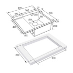 Превью картинка Металлическая мойка Paulmark KRONER 59F PM225951-BGR Брашированное золото BG #4