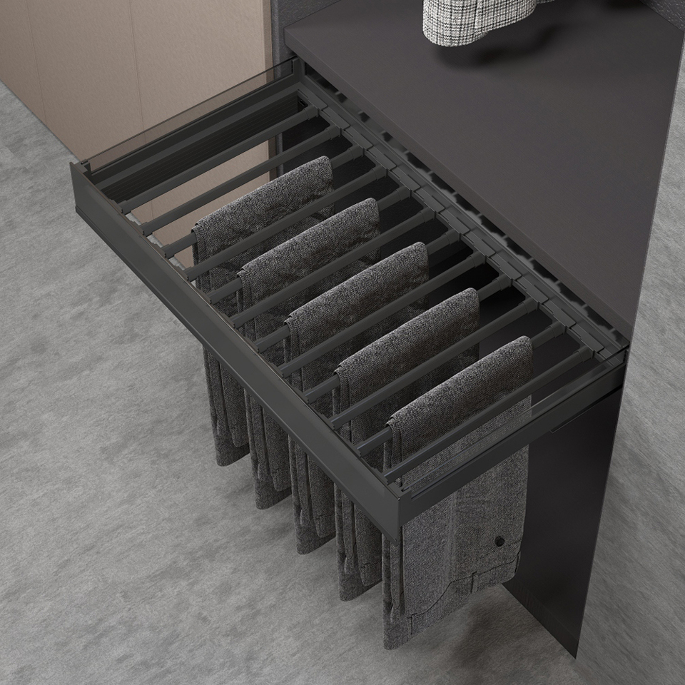 Фото Duslar Выдвижная брючница MATRIX, ширина 864-868 мм, антрацит