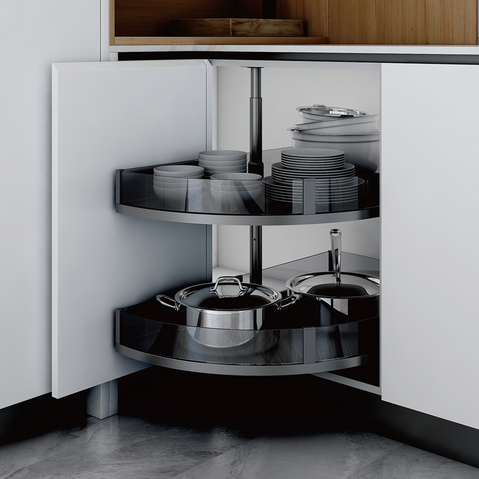 Фото Duslar Карусель MATRIX 2/4, распашной фасад от 550 мм, антрацит