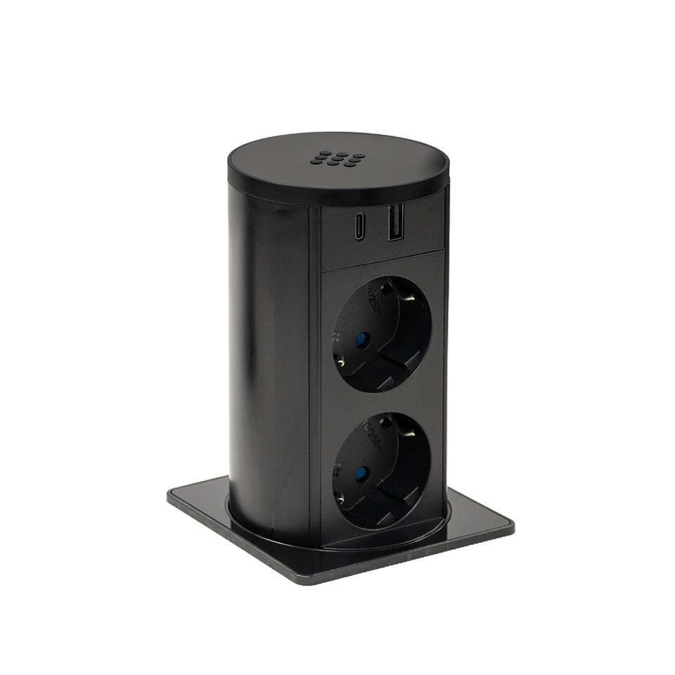 Фото ASA Розетка VERSALIFT USB, врезная, черный