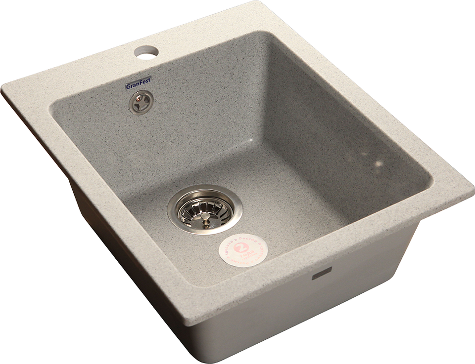 Фото Мраморная мойка GranFest PRACTIK 505 Серый