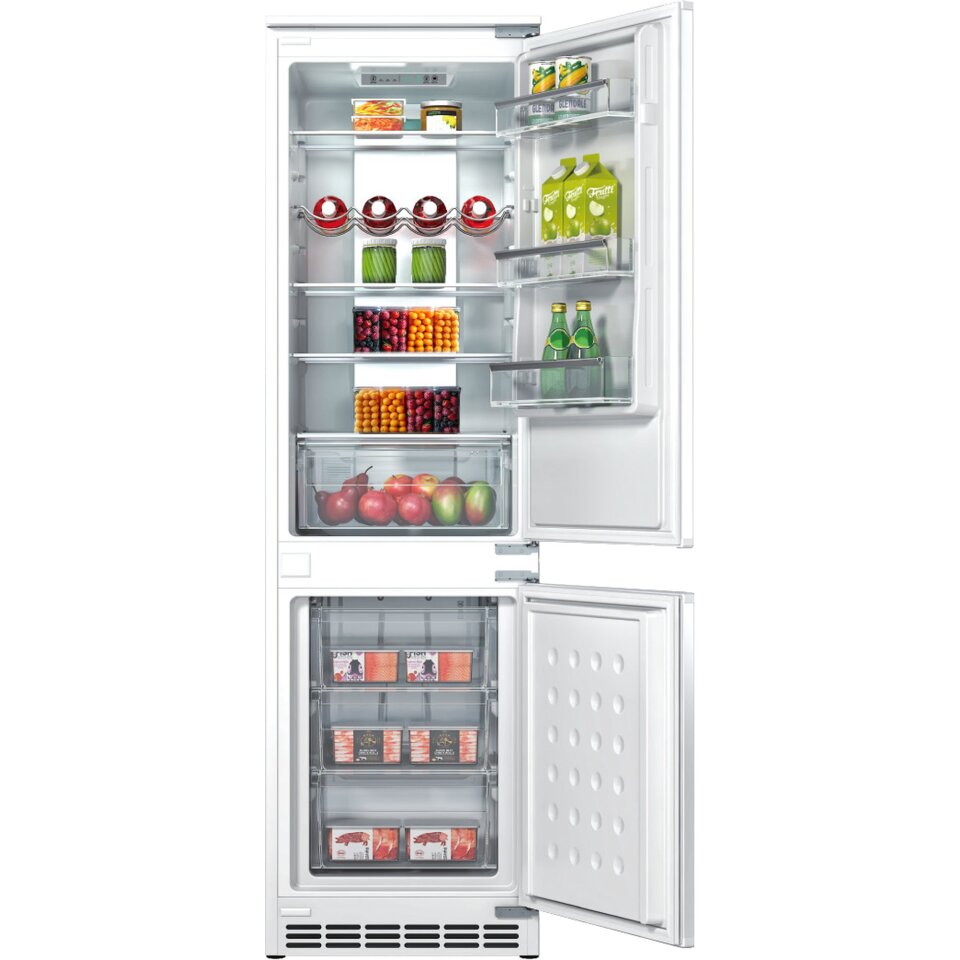 Фото Встраиваемый холодильник с морозильной камерой HIBERG i-RFCB 400F NFW