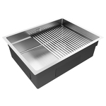 Превью картинка Металлическая мойка Paulmark NEXT-PRO 58 UNI PM705845-BS Брашированная сталь #3