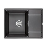 Превью картинка Кварцевая мойка Paulmark FLUGEN 50-650 PM216550-BL Черный гранит BL #1