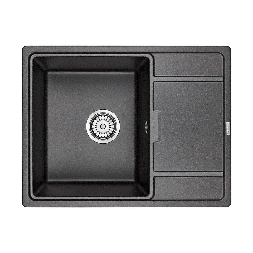Фото Кварцевая мойка Paulmark FLUGEN 50-650 PM216550-BL Черный гранит BL