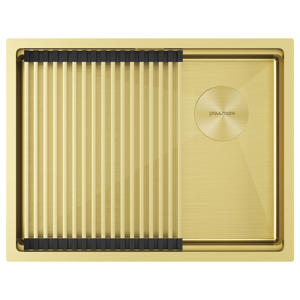 Фото Металлическая мойка Paulmark NEXT-PRO 58 UNI PM705845-LG Светлое золото