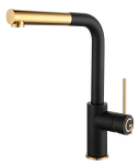 Превью картинка Смеситель для кухни Rivelato Albano Г-обр.с выдвижной лейкой D-35мм antracite/oro #1