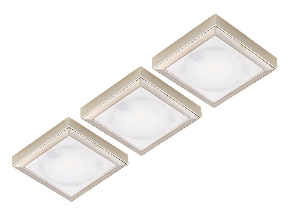 Фото Forma e Funzione Комплект из трансф-ра и 3-х накладных светодиод. светильника SUN QUADROxT, 24V, дневной, сталь