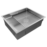 Превью картинка Металлическая мойка Paulmark NEXT-PRO 54 UNI PM705445-BS Брашированная сталь #3