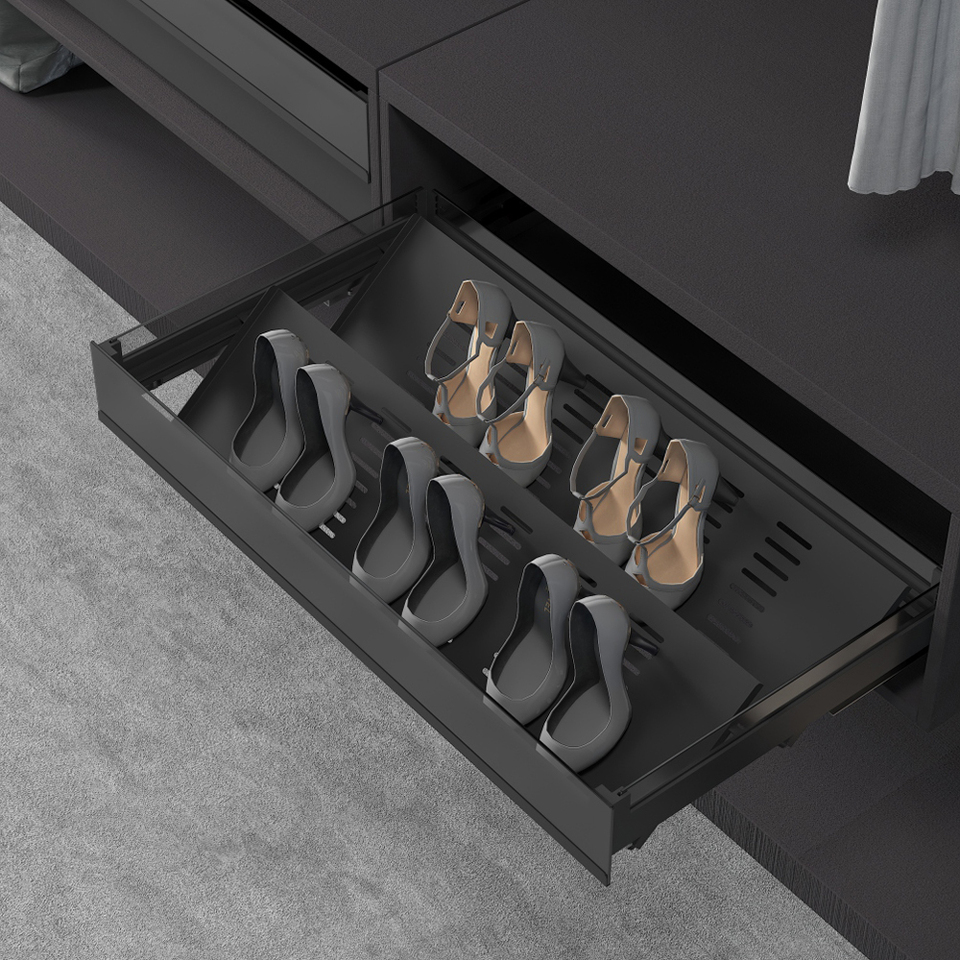 Фото Duslar Выдвижная обувница MATRIX, ширина 664-668 мм, антрацит