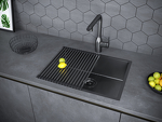 Превью картинка Металлическая мойка Paulmark NEXT 58 UNI PM215844-GM Вороненая сталь GM #6