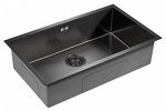 Превью картинка Металлическая мойка Paulmark NEXT 74 UNI PM217444-GM Вороненая сталь GM #3