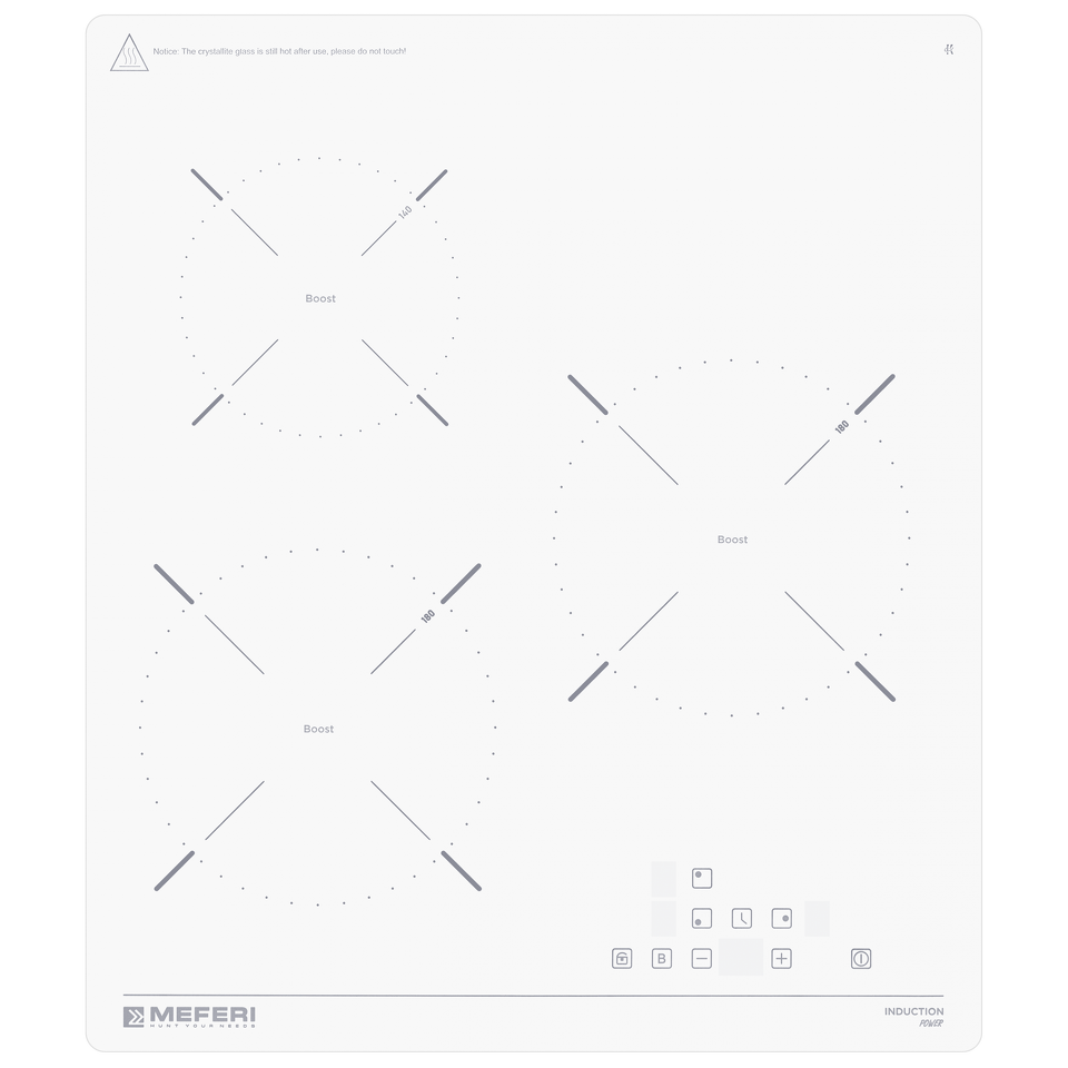 Фото Индукционная варочная панель Meferi MIH453WH POWER