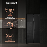 Превью картинка  Холодильник side by side Weissgauff WSBS 500 Inverter NoFrost Black Glass #8