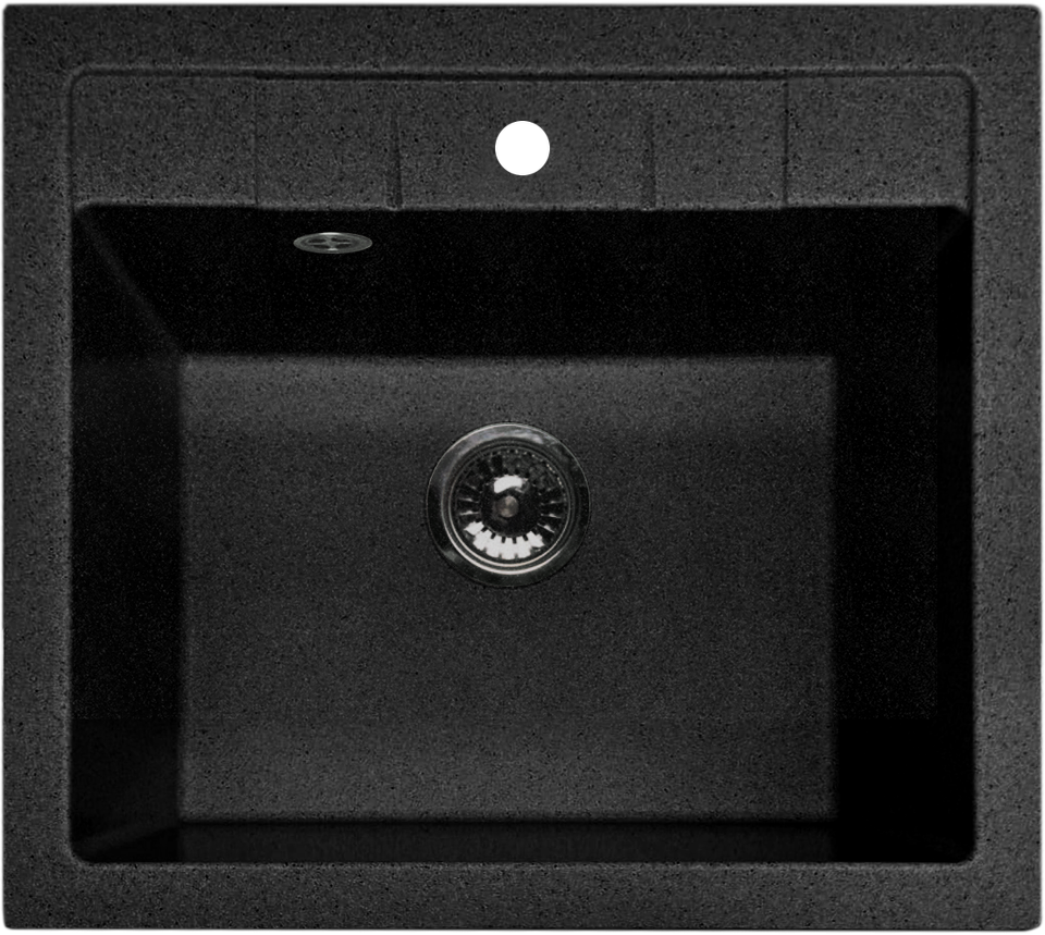 Фото Мраморная мойка GranFest QUADRO 561 Черный