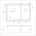Превью картинка Кварцевая мойка EMAR EMQ-2665.PL Барит #4