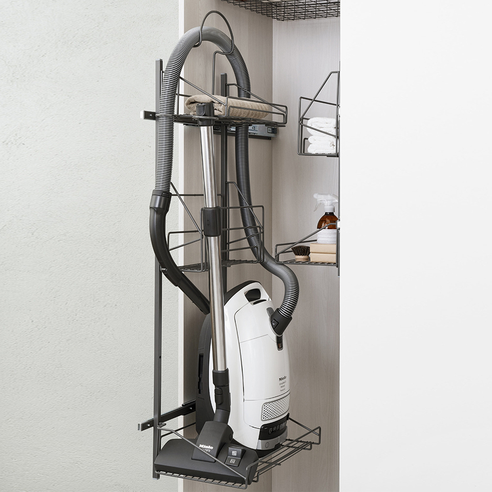 Фото LjM Выдвижная система OSCAR для хранения пылесоса, антрацит