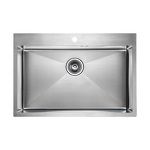 Превью картинка Металлическая мойка Paulmark KRONER 75 PM217551-BS Брашированная сталь #1