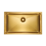 Превью картинка Металлическая мойка Paulmark ALLER 74 UNI PM807444-BG Брашированное золото BG #1