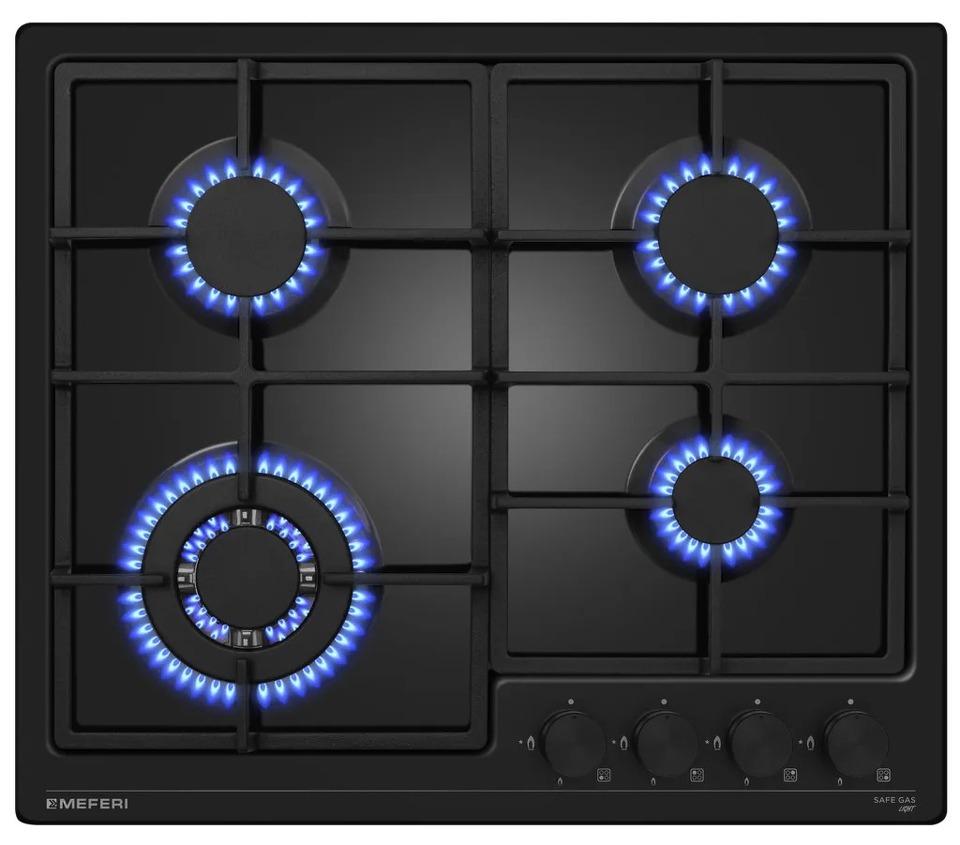 Фото Газовая варочная панель Meferi MGH604BK LIGHT