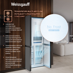 Превью картинка  Холодильник side by side Weissgauff WCD 450 Bru Steel Glass NoFrost Inverter #5