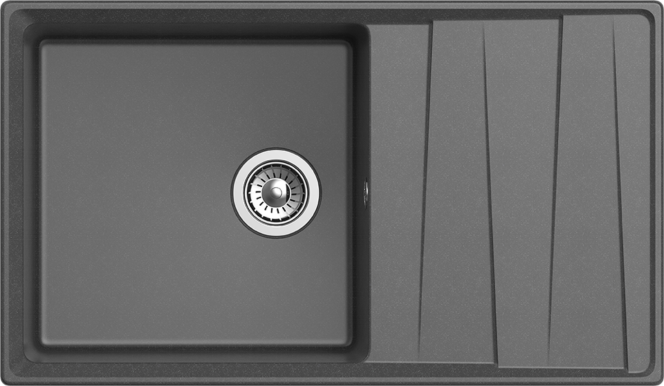 Фото Мраморная мойка GranFest LEVEL 860L Графит