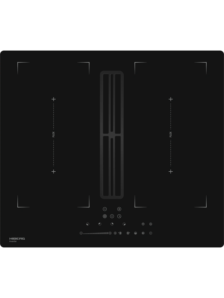 Фото Индукционная варочная панель HIBERG с вытяжкой i6-VM8 B (60см, инверторная)