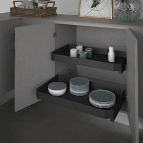 Картинка SIGE Корзина LEVEL PRO, распашной фасад 500 мм, антрацит