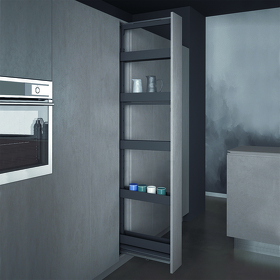 Картинка SIGE Система LEVEL PRO, выдвижной фасад 150 мм, высота 1880-2180 мм, антрацит