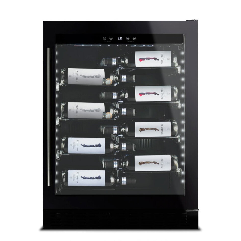 Фото Шкаф винный встраиваемый Винный холодильник (шкаф) компрессорный Dunavox DAUF-40.138B