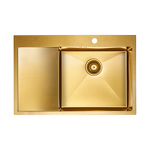 Превью картинка Металлическая мойка Paulmark KRONER 78F PM217851-BGR Брашированное золото BG #1