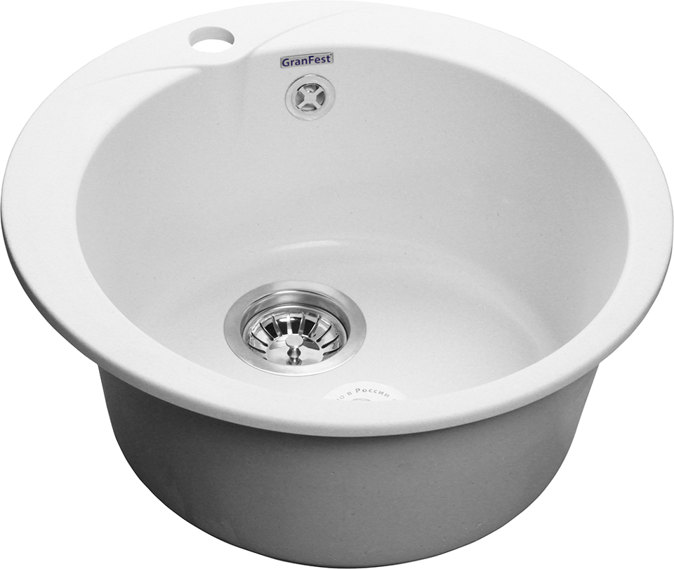Фото Мраморная мойка GranFest RONDO 480 Иней